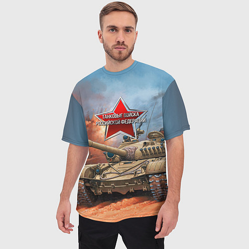 Мужские 3D-футболки танковых войск