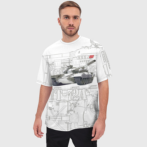 Мужские футболки оверсайз танковых войск