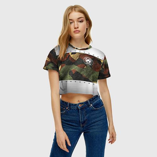 Женские укороченные футболки танковых войск