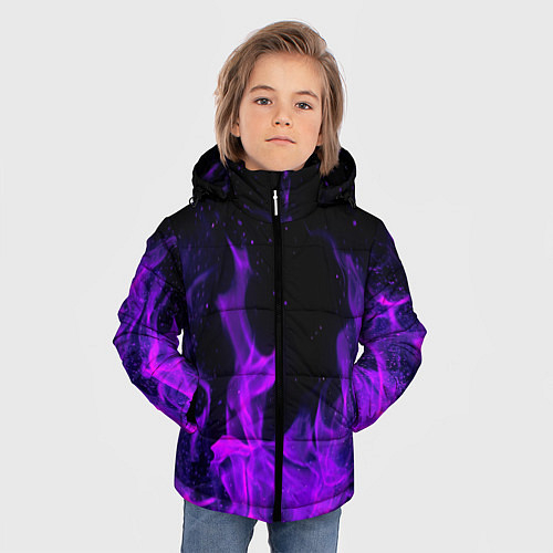 Детские зимние куртки с текстурами