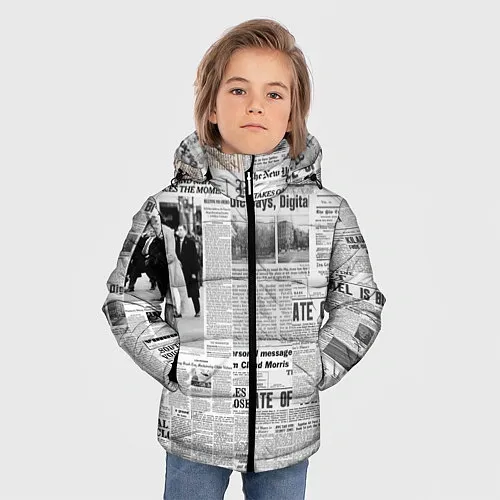 Детские Куртки зимние с текстурами