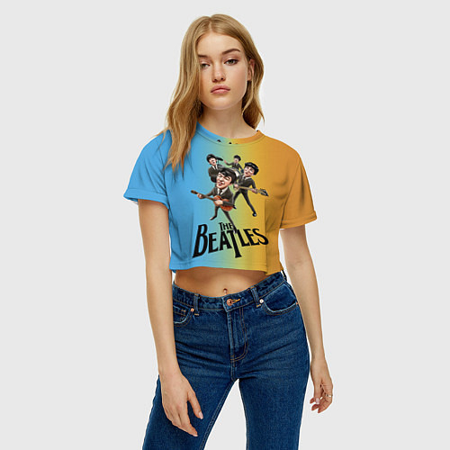 Женские укороченные футболки The Beatles