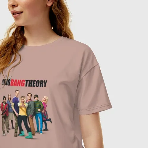 Женские футболки оверсайз Теория большого взрыва