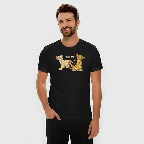 Мужские приталенные футболки Король Лев
