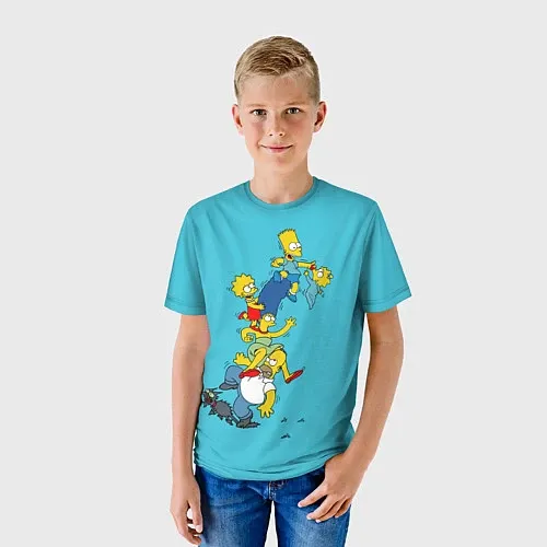 Детские 3D-футболки Симпсоны