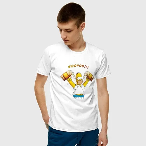 Мужские хлопковые футболки Симпсоны