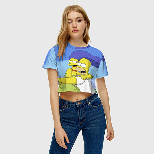 Женские укороченные футболки Симпсоны