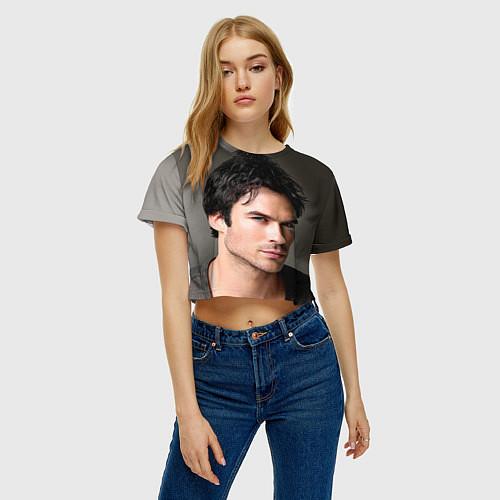 Женские укороченные футболки Дневники вампира