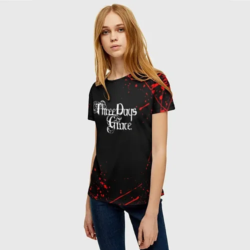 Женские 3D-футболки Three Days Grace