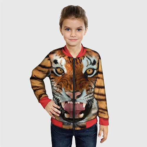 Детские куртки-бомберы с тиграми