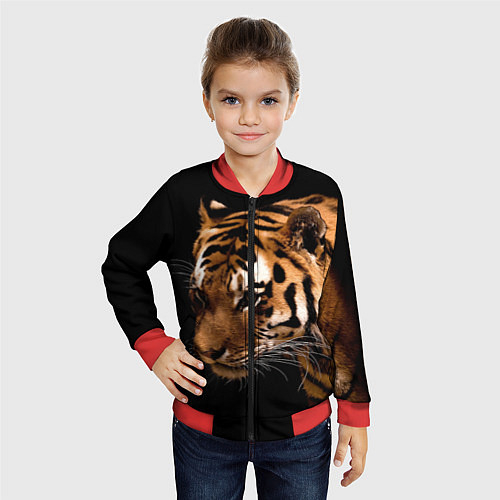Детские куртки-бомберы с тиграми