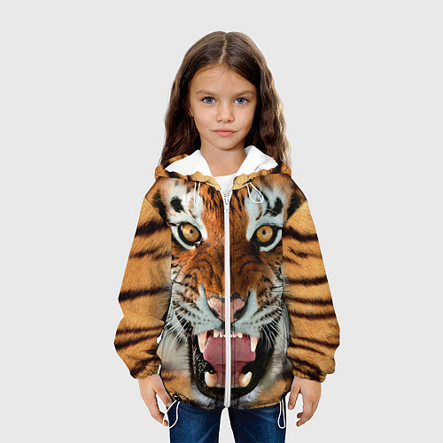 Детские куртки с капюшоном с тиграми