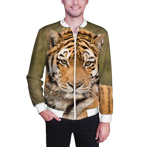 Мужские куртки-бомберы с тиграми