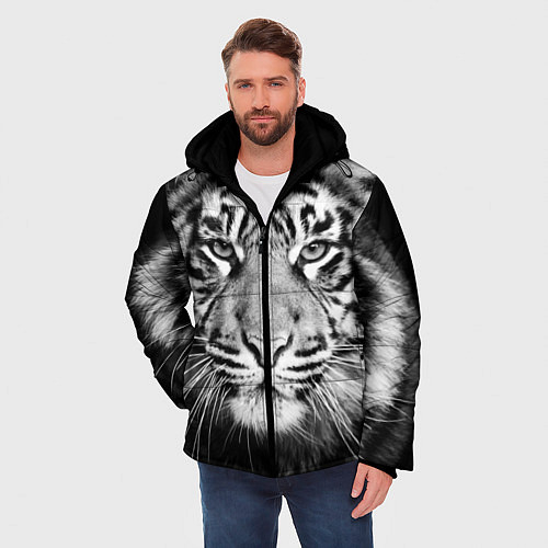 Мужские куртки с капюшоном с тиграми