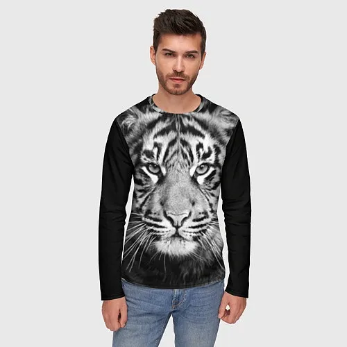 Мужские футболки с рукавом с тиграми