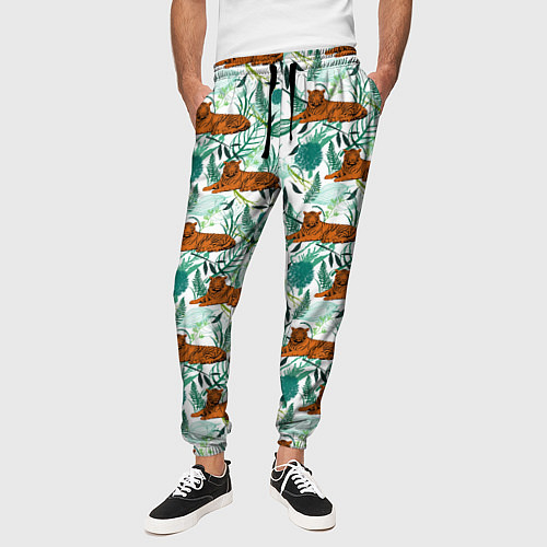 Мужские брюки с тиграми