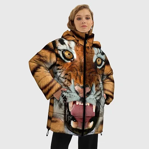 Куртки с капюшоном с тиграми