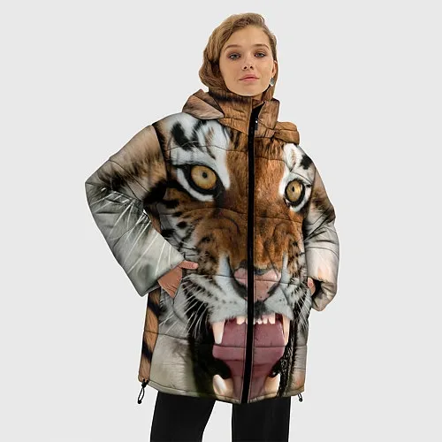 Женские зимние куртки с тиграми
