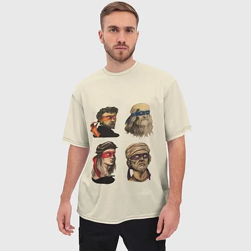 Мужские 3D-футболки Черепашки-ниндзя