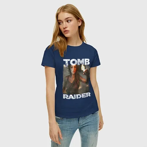 Женские хлопковые футболки Tomb Raider