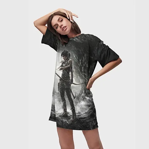 Женские длинные футболки Tomb Raider