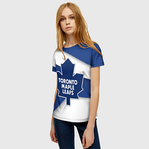Женские 3D-футболки Торонто Мэйпл Лифс