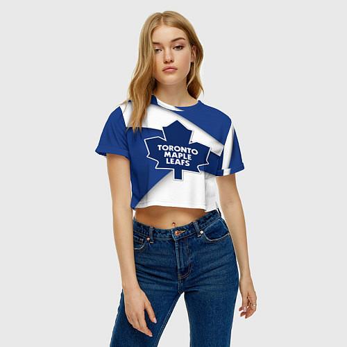 Женские укороченные футболки Торонто Мэйпл Лифс