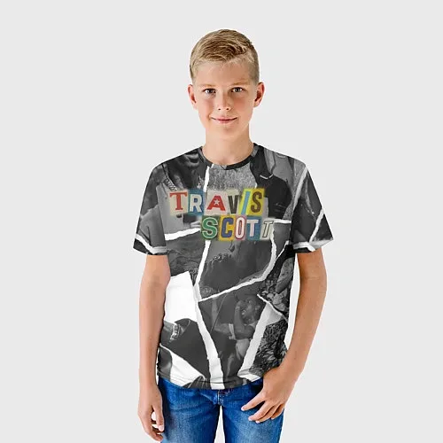 Детские 3D-футболки Travis Scott