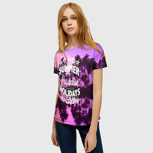 Тропические женские 3d-футболки