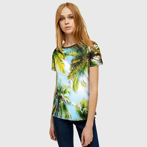 Тропические женские футболки