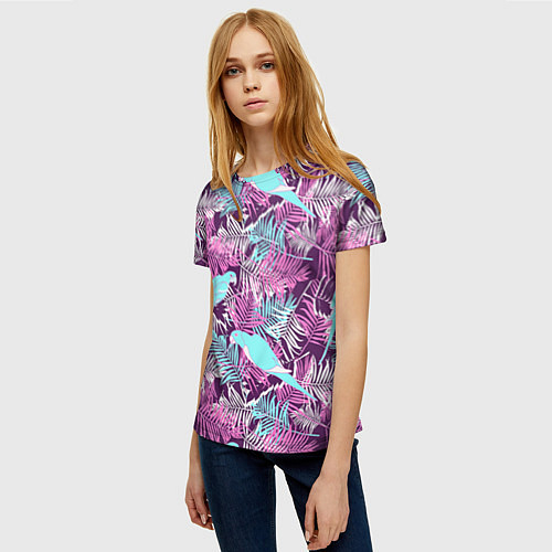 Тропические женские футболки