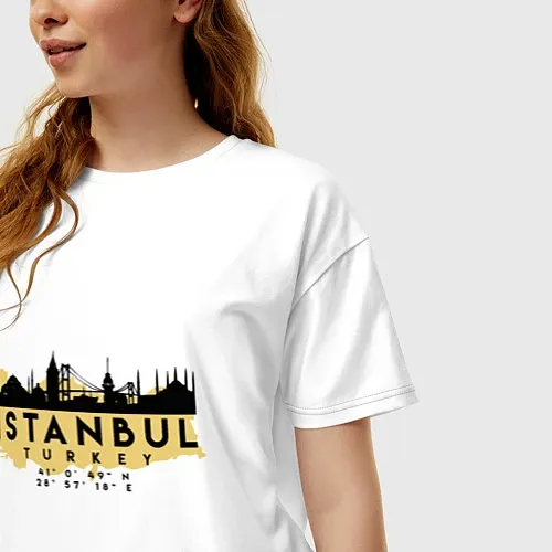 Турецкие женские футболки оверсайз