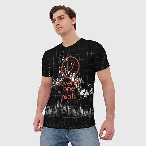 Мужские 3D-футболки Twenty One Pilots