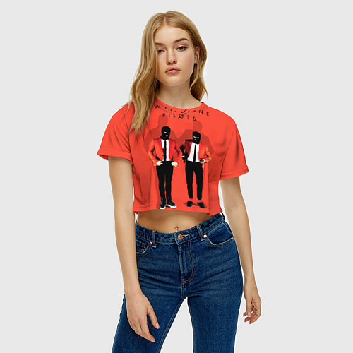 Женские укороченные футболки Twenty One Pilots