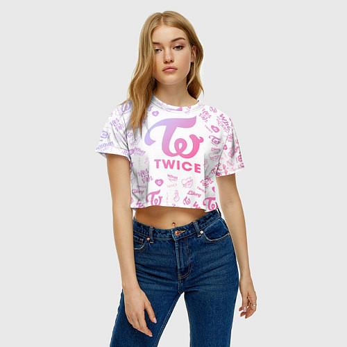 Женские укороченные футболки Twice
