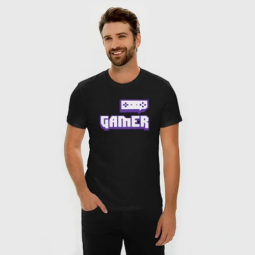 Мужские приталенные футболки Twitch