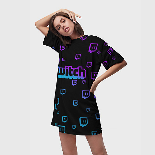 Женские длинные футболки Twitch