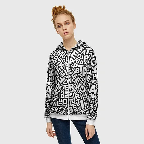 Женские худи с типографикой