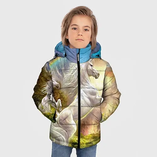 Детские зимние куртки с единорогами