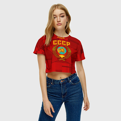 Женские укороченные футболки с символикой СССР