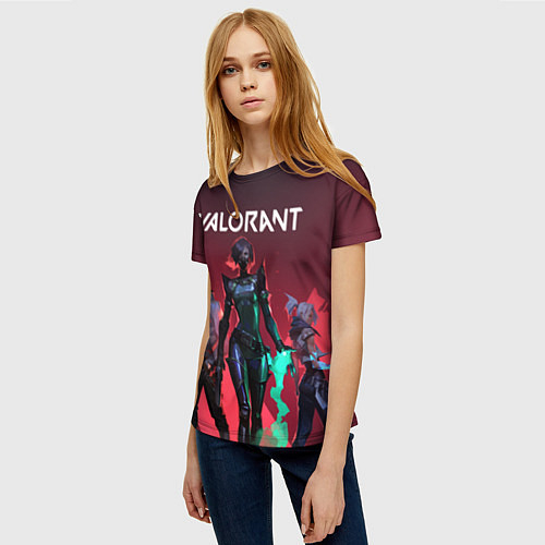 Женские 3D-футболки Valorant