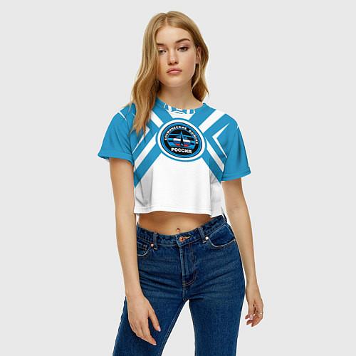 Женские укороченные футболки космических войск