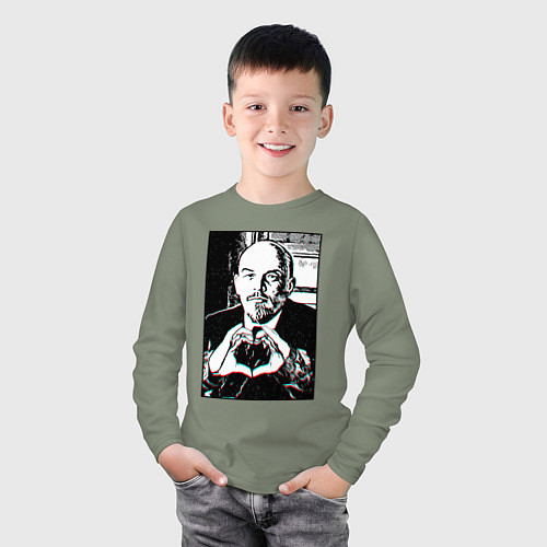 Детские футболки с рукавом Владимир Ленин