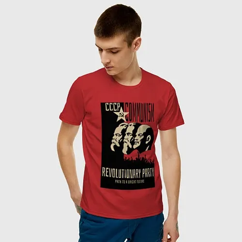 Мужские хлопковые футболки Владимир Ленин