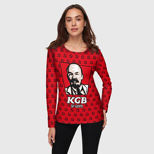 Женские футболки с рукавом Владимир Ленин
