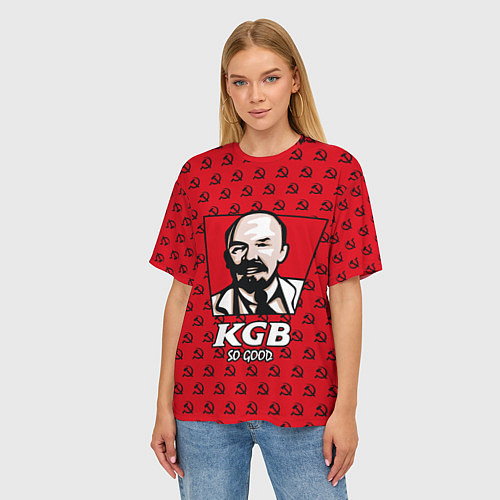 Женские футболки оверсайз Владимир Ленин