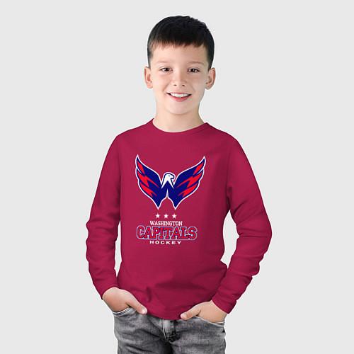 Детские футболки с рукавом Вашингтон Кэпиталз