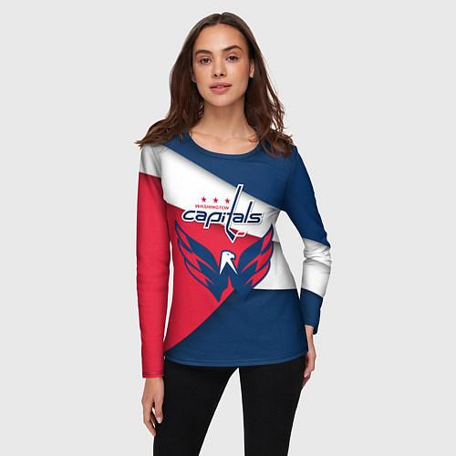 Женские футболки с рукавом Вашингтон Кэпиталз