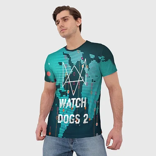 Мужские 3D-футболки Watch Dogs