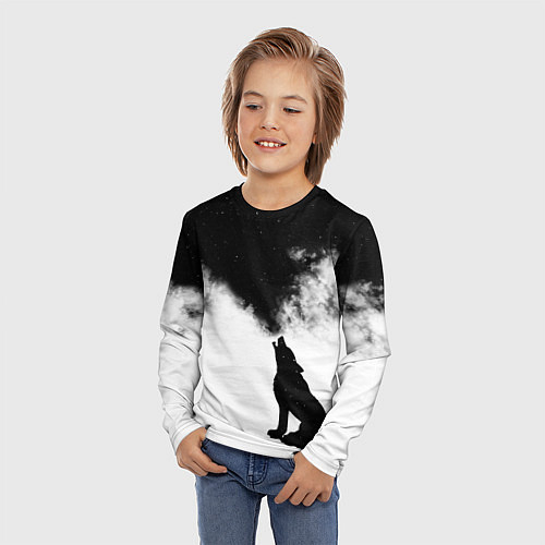 Детские футболки с рукавом с волками